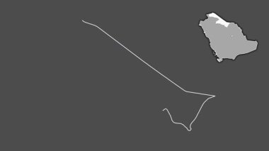 Al Hudud Ash Shamaliyah, Suudi Arabistan, çıkarıldı ve izole edildi. Gri Tonlama
