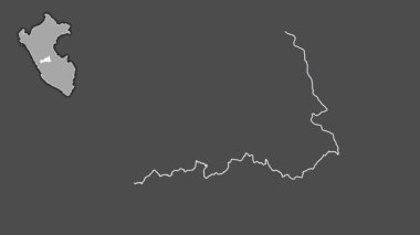 Pasco, Peru, dışlanmış ve izole edilmiş. Gri Tonlama