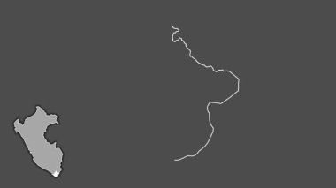 Tacna, Peru, çıkarıldı ve izole edildi. Gri Tonlama