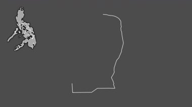 Agusan del Norte, Filipinler, çıkarılmış ve izole edilmiş. Gri Tonlama