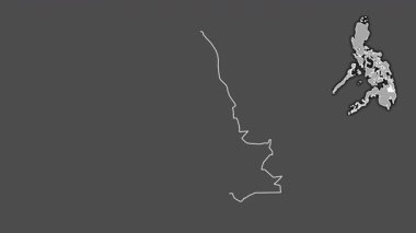 Filipinler 'in Agusan del Sur kenti, boşaltıldı ve izole edildi. Gri Tonlama