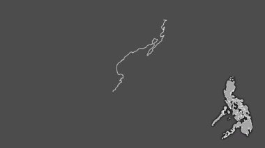 Aurora, Filipinler, boşaltılmış ve izole edilmiş. Gri Tonlama