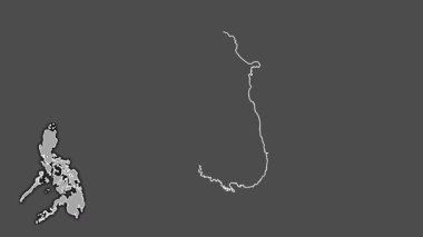 Bataan, Filipinler, boşaltılmış ve izole edilmiş. Gri Tonlama