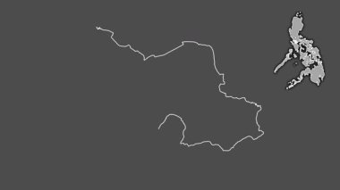 Batangas, Filipinler, boşaltılmış ve izole edilmiş. Gri Tonlama