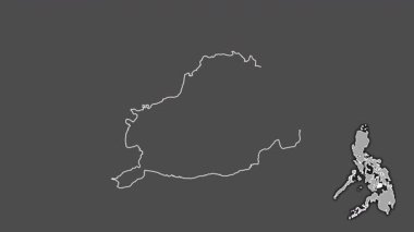 Bohol, Filipinler, boşaltılmış ve izole edilmiş. Gri Tonlama