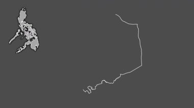 Bulacan, Filipinler, boşaltılmış ve izole edilmiş. Gri Tonlama