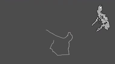 Cagayan, Filipinler, boşaltılmış ve izole edilmiş. Gri Tonlama