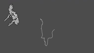 Ilocos Sur, Filipinler, boşaltılmış ve izole edilmiş. Gri Tonlama