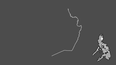 Isabela, Filipinler, boşaltılmış ve izole edilmiş. Gri Tonlama