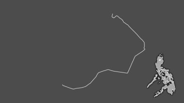 Kalinga, Filipinler, boşaltılmış ve izole edilmiş. Gri Tonlama