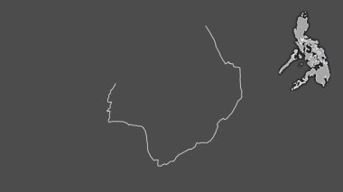 Laguna, Filipinler, boşaltılmış ve izole edilmiş. Gri Tonlama