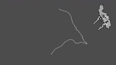 Lanao del Sur, Filipinler, boşaltılmış ve izole edilmiş. Gri Tonlama