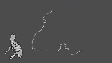 Maguindanao, Filipinler, boşaltılmış ve izole edilmiş. Gri Tonlama