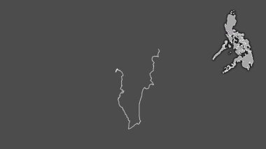 Metropolitan Manila, Filipinler, boşaltılmış ve izole edilmiş. Gri Tonlama