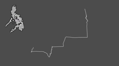 Misamis Oriental, Filipinler, çıkarılmış ve izole edilmiş. Gri Tonlama