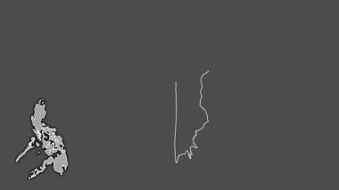 Doğulu Mindoro, Filipinler, dışlanmış ve izole edilmiş. Gri Tonlama