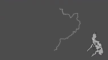 Pampanga, Filipinler, boşaltılmış ve izole edilmiş. Gri Tonlama