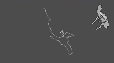 Quezon, Filipinler, boşaltılmış ve izole edilmiş. Gri Tonlama