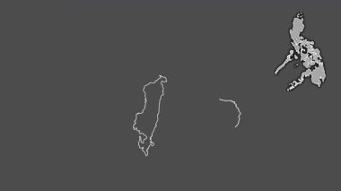 Romblon, Filipinler, boşaltılmış ve izole edilmiş. Gri Tonlama