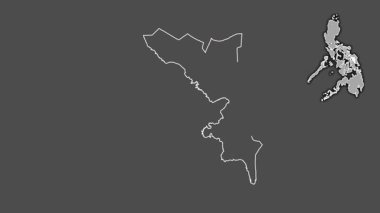 Samar, Filipinler, boşaltılmış ve izole edilmiş. Gri Tonlama