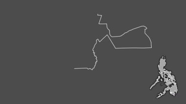 Sultan Kudarat, Filipinler, sürüldü ve izole edildi. Gri Tonlama