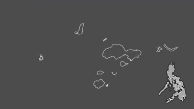 Sulu, Filipinler, boşaltılmış ve izole edilmiş. Gri Tonlama