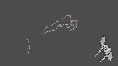 Tawi-Tawi, Filipinler, boşaltılmış ve izole edilmiş. Gri Tonlama