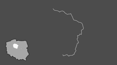 Kuyavian-Pomeranya, Polonya, sürülmüş ve izole edilmiş. Gri Tonlama