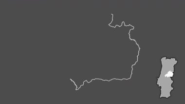 Castelo Branco, Portekiz, dışlanmış ve izole edilmiş. Gri Tonlama