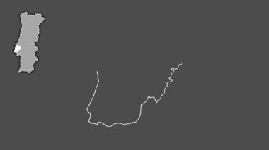 Lisboa, Portekiz, dışlanmış ve izole edilmiş. Gri Tonlama