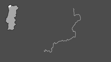 Viana do Castelo, Portekiz, dışlanmış ve izole edilmiş. Gri Tonlama