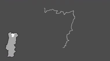 Vila Real, Portekiz, çıkarılmış ve izole edilmiş. Gri Tonlama