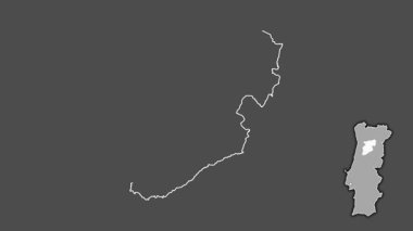 Viseu, Portekiz, dışlanmış ve izole edilmiş. Gri Tonlama