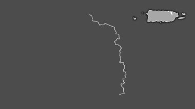 Carolina, Porto Riko, dışlanmış ve izole edilmiş. Gri Tonlama