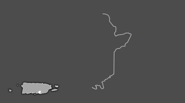 Salinas, Porto Riko, dışlanmış ve izole edilmiş. Gri Tonlama