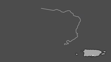 Santa Isabel, Porto Riko, soyutlanmış ve soyutlanmış. Gri Tonlama