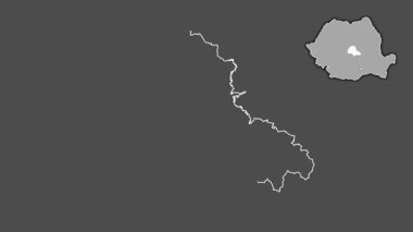 Romanya 'nın Brasov kenti, dışlanmış ve izole edilmiş. Gri Tonlama