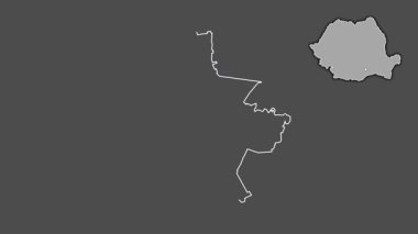 Bükreş, Romanya, sürülmüş ve izole edilmiş. Gri Tonlama