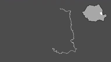 Galati, Romanya, sürülmüş ve izole edilmiş. Gri Tonlama