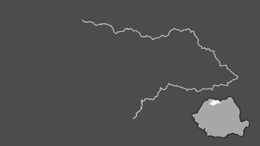 Romanya, Maramures, sürülmüş ve izole edilmiş. Gri Tonlama