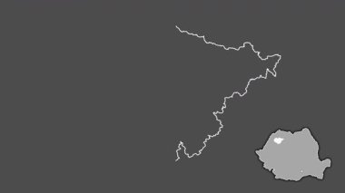 Romanya 'nın Salaj kenti, boşaltılmış ve izole edilmiş. Gri Tonlama