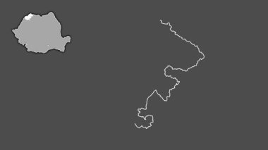 Romanya 'nın Satu Mare kenti, boşaltılmış ve izole edilmiş. Gri Tonlama