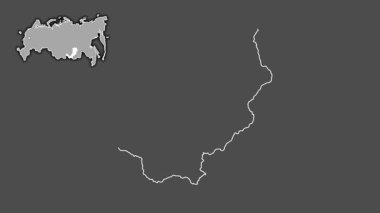 Buryat, Rusya, dışlanmış ve izole edilmiş. Gri Tonlama