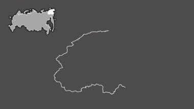 Chukot, Rusya, dışlanmış ve izole edilmiş. Gri Tonlama