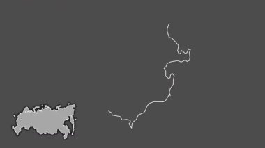 Karachay-Céess, Rusya, soyutlanmış ve dışlanmış. Gri Tonlama