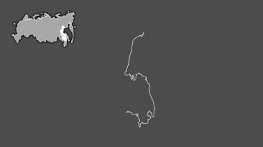 Khabarovsk, Rusya, boşaltılmış ve izole edilmiş. Gri Tonlama