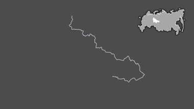 Khanty-Mansiy, Rusya, dışlanmış ve izole edilmiş. Gri Tonlama