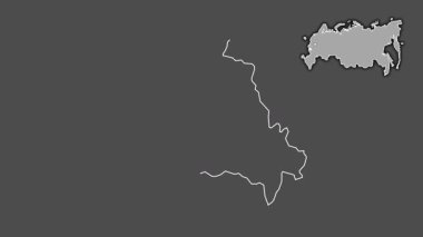 Kursk, Rusya, dışlanmış ve izole edilmiş. Gri Tonlama