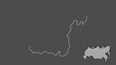 Kuzey Osetya, Rusya, boşaltılmış ve izole edilmiş. Gri Tonlama