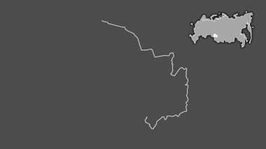 Novosibirsk, Rusya, boşaltılmış ve izole edilmiş. Gri Tonlama
